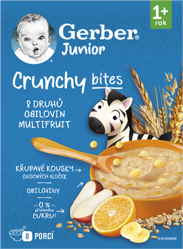 Gerber Junior nemléčná kaše ovocná s křupavými kousky 200 g