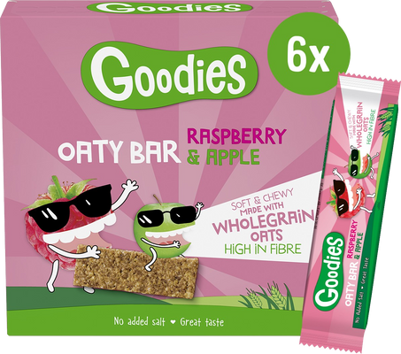 Goodies Ovesné tyčinky malina a jablko 6 x 23 g