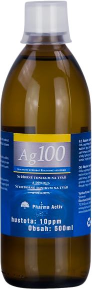 Pharma Activ Koloidní stříbro Ag100 10ppm 500 ml