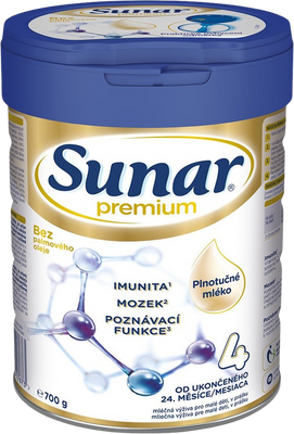 Sunar Premium 4 batolecí mléko 700 g