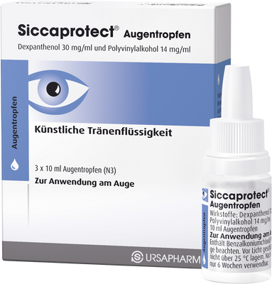 Siccaprotect oční kapky roztok 3 x 10 ml