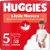 Huggies® Little Movers plenky 5 (11-25 kg) 58 ks