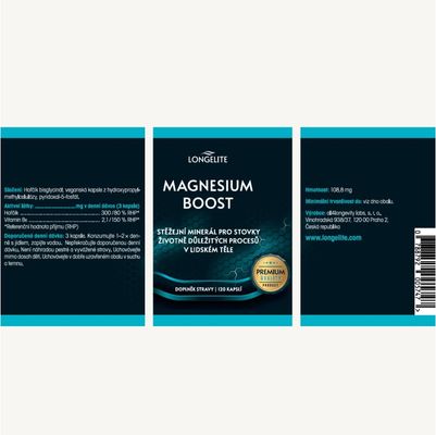 Longelite Magnesium boost 120 kapslí