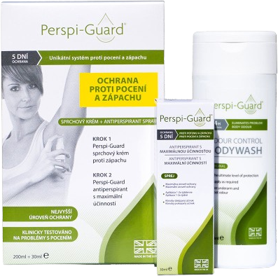 Perspi-Guard Antiperspirant ve spreji 30 ml a antibakteriální sprchový krém 200 ml
