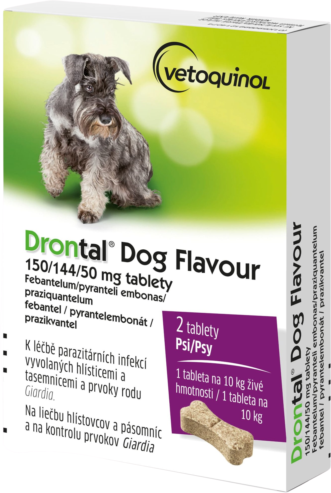 Drontal Dog Flavour 150/144/50 mg tablety 2 tablet
