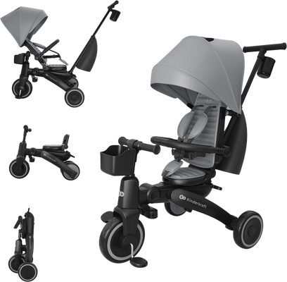 Kinderkraft Tříkolka Jazz 3 Grey, 9m+