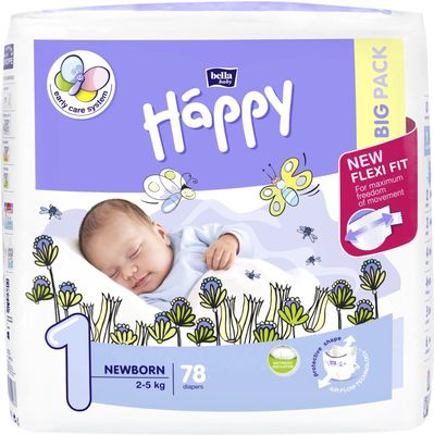 Bella Happy New Born Big Pack 2-5 kg 78 ks
