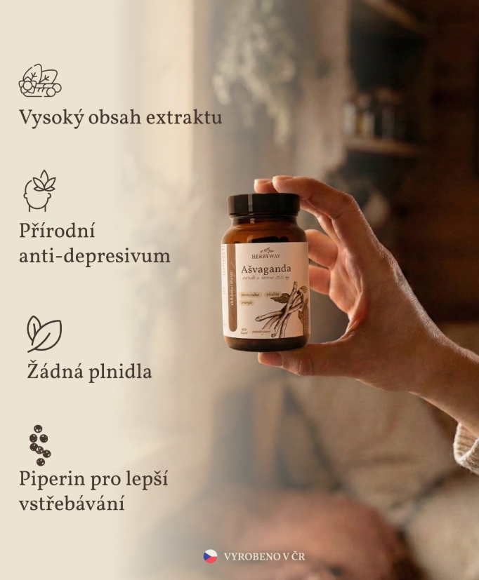 Herbyway Ašvaganda extrakt z kořene 800mg, 90 kapslí