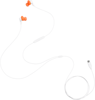 JBL Endurance Run 3C USB-C White, drátová sportovní sluchátka s USB-C konektorem