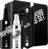 Angry Beards Sada na podporu růstu vousů – Roller & Doping