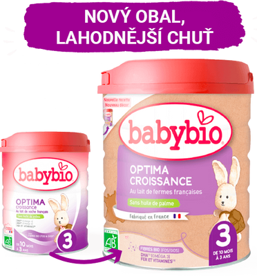 Babybio 2 pokračovací kojenecké bio mléko s probiotiky a prebiotiky 800 g 800 g