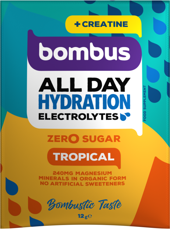 Bombus All day hydration drink 5g creatine Tropical 12 g