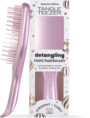 Tangle Teezer Ultimate Detangler Mini Chrome Pink Satin limitovaná edice kartáč na vlasy 1 ks