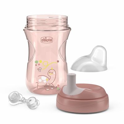 Chicco Hrneček Advanced se slámkovým náústkem pink, 12m+ 266 ml
