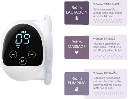 TrueLife Odsávačka mateřského mléka elektrická handsfree Nutrio BP W5
