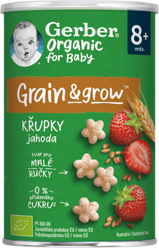 Gerber Organic Křupky jahodové 35 g