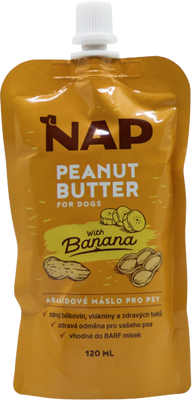 NAP Arašídové máslo pro psy, banán 120 ml