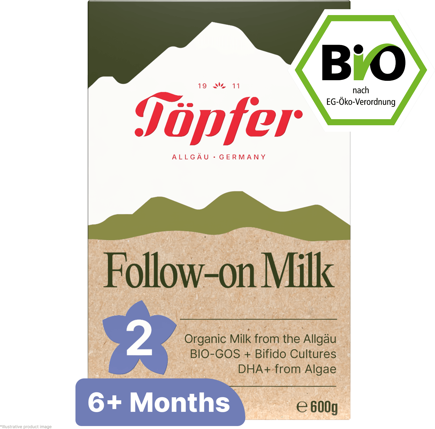 Töpfer BIO 2 pokračovací mléčná kojenecká výživa 600 g