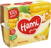 Hami ovocný příkrm 100% ovoce jablko a banán 4 x 100 g