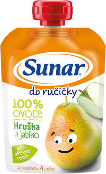 Sunar Do ručičky ovocná kapsička hruška 4m+ 100 g