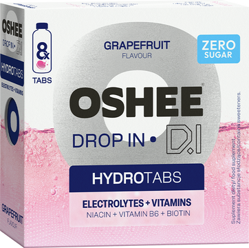 Oshee DROP IN HYDRO TABS ZERO Elektrolyty grapefruit 8 šumivých tablet