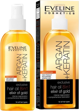 Eveline Argan + Keratin - olej na vlasy 8v1 150 ml
