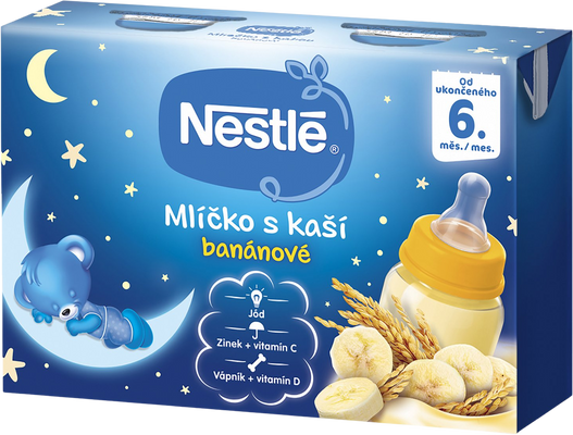 Nestlé Mlíčko s kaší Banánové 2 x 200 ml