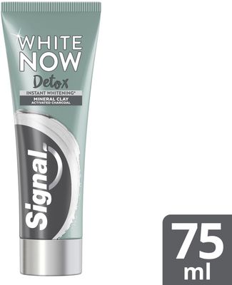 Signal White Now Detox Charcoal & Clay Zubní pasta 75 ml