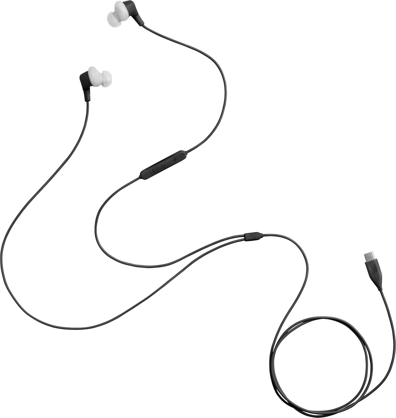 JBL Endurance Run 3C USB-C Black/Grey, drátová sportovní sluchátka s USB-C konektorem