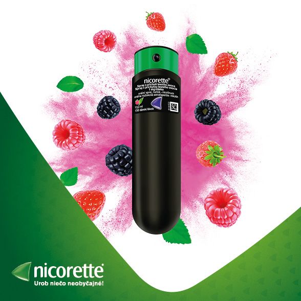 Nicorette® Spray s príchuťou lesného ovocia