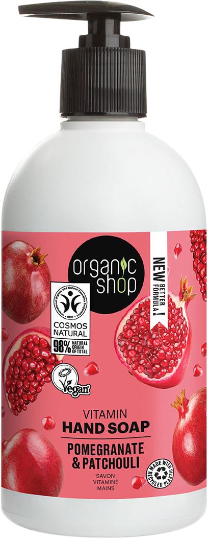 Organic Shop Vitamínové mýdlo na ruce Granátové jablko a pačuli 500 ml
