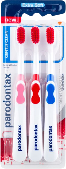 Parodontax Gentle Clean Triopack Zubní kartáček Extra Soft 3 ks