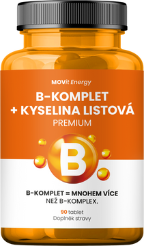 MOVit Energy B-Komplet + Kyselina listová PREMIUM 90 tablet