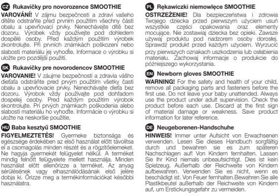 Petite&Mars Rukavičky kojenecké Smoothie Sky Blue