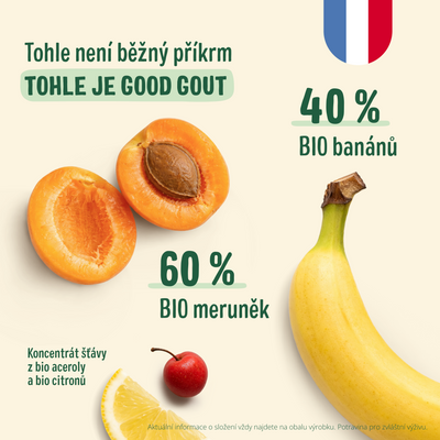 Good Goût BIO Meruňka s banánem 120 g
