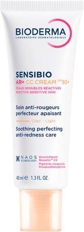 Bioderma Sensibio AR+ CC Tónovaný krém pro citlivou a začervenalou pleť s SPF 50 +, 40 ml