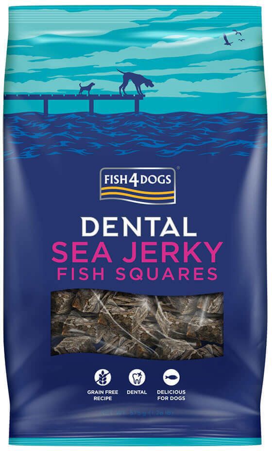 Fish4Dogs Pamlsky pro psy DENTAL SEA mořská ryba - čtverečky 575 g