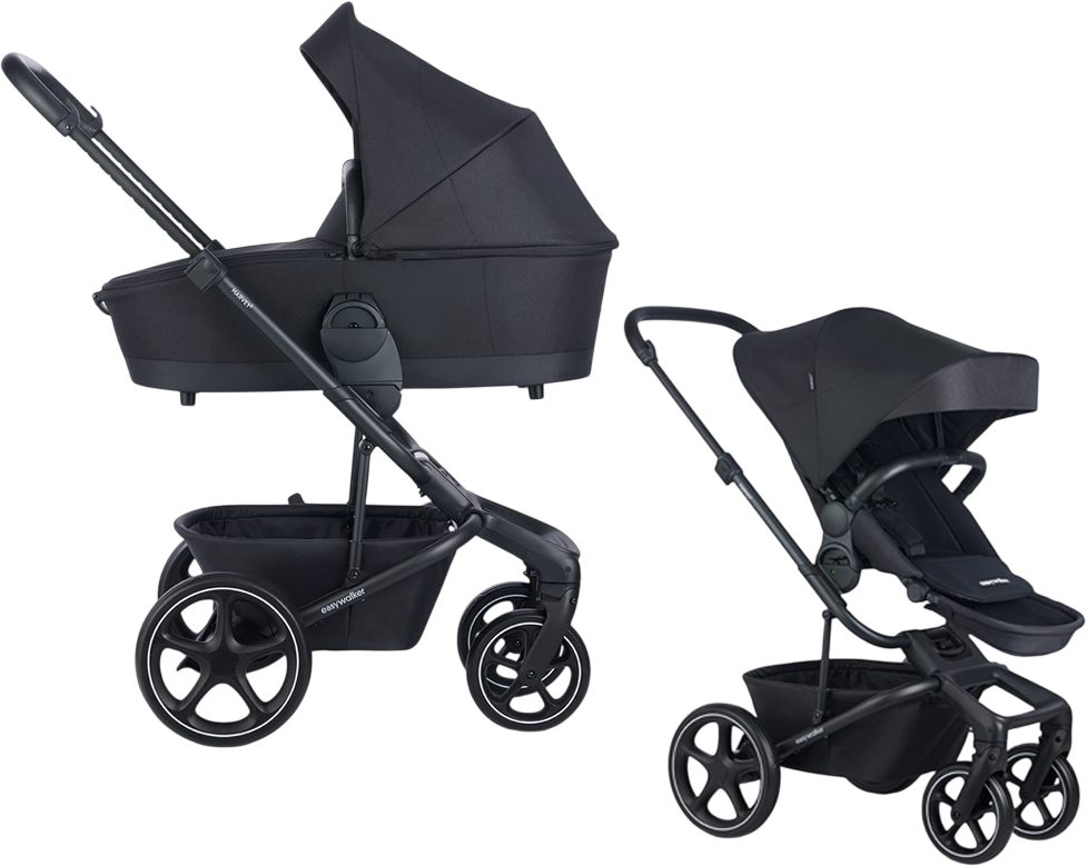 Easywalker Kočárek kombinovaný Harvey⁵ 2v1 Midnight Black LITE RWS