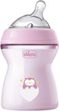Chicco Láhev kojenecká Natural Feeling, dívka, 2m+, 250 ml