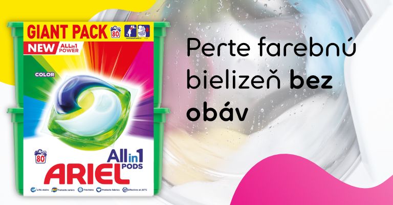 Ariel All-in-1 Color, Gelové tablety 2x40ks 