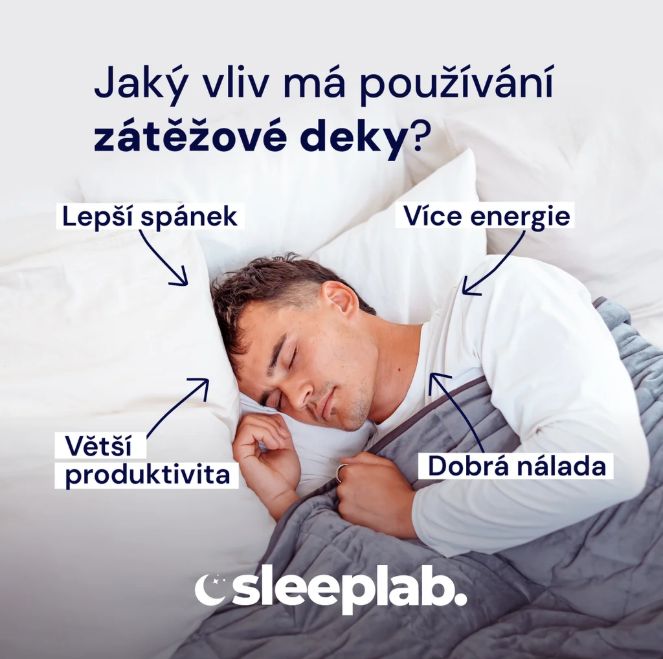 SleepLab Cool & Warm zátěžová deka 140x200cm 5 kg