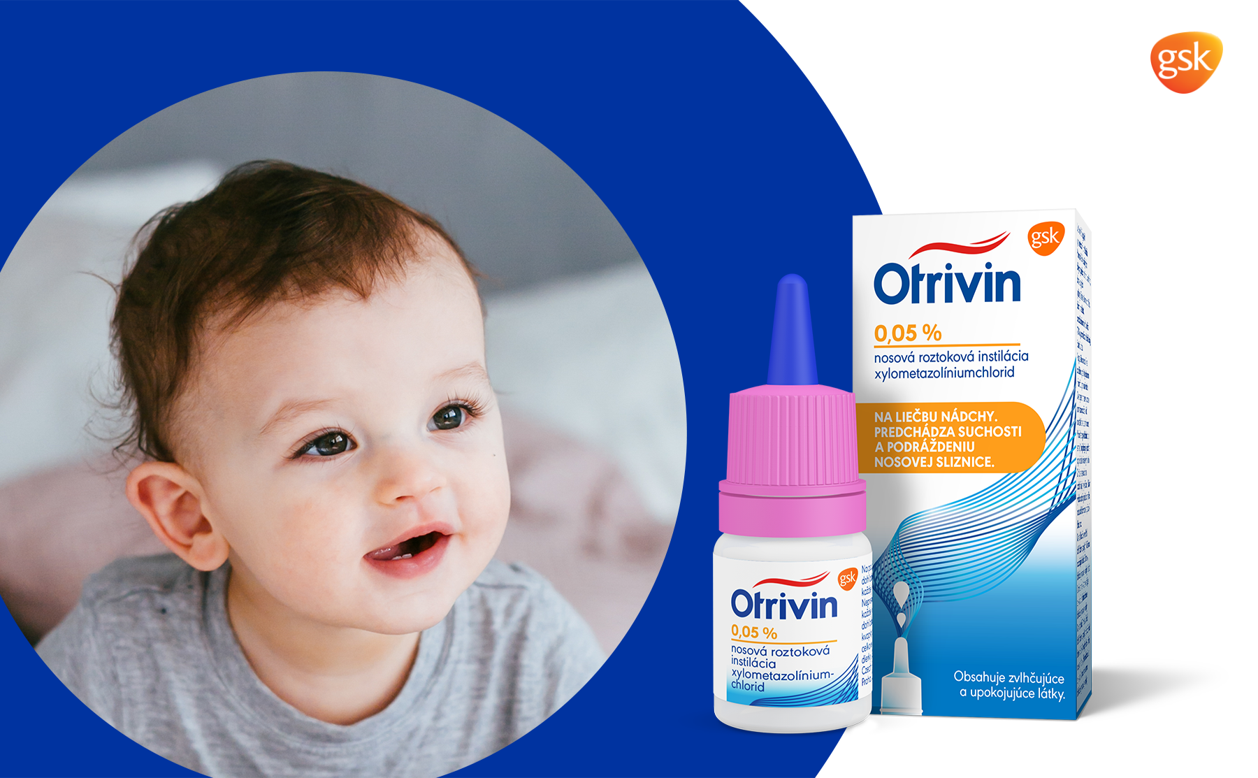 Otrivin 0,05% nosné kvapky na upchatý nos pre deti 10 ml
