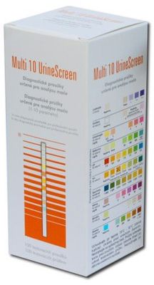 UrineScreen Multi 10 Proužky diagnost. 100ks