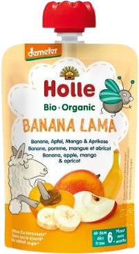 Holle BIO Pyré - Banana Lama - banán, jablko, mango a meruňka 100 g