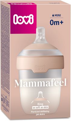 LOVI kojenecká láhev MAMMAFEEL 0m+, barva béžová 150 ml