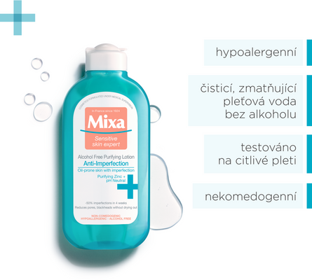 Mixa Čisticí pleťová voda bez alkoholu 200 ml