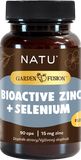 Natu Garden Fusion, Bioaktivní zinek 15 mg, selen, extrakt ze zeleného čaje 90 kapslí