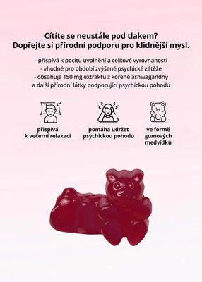 Venira stop stress & relax - medvídci proti stresu lesní plody 60 ks