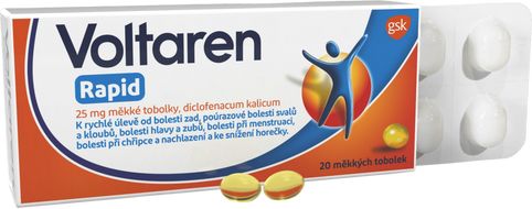 Voltaren Rapid 25 mg měkké tobolky proti bolesti 20 ks