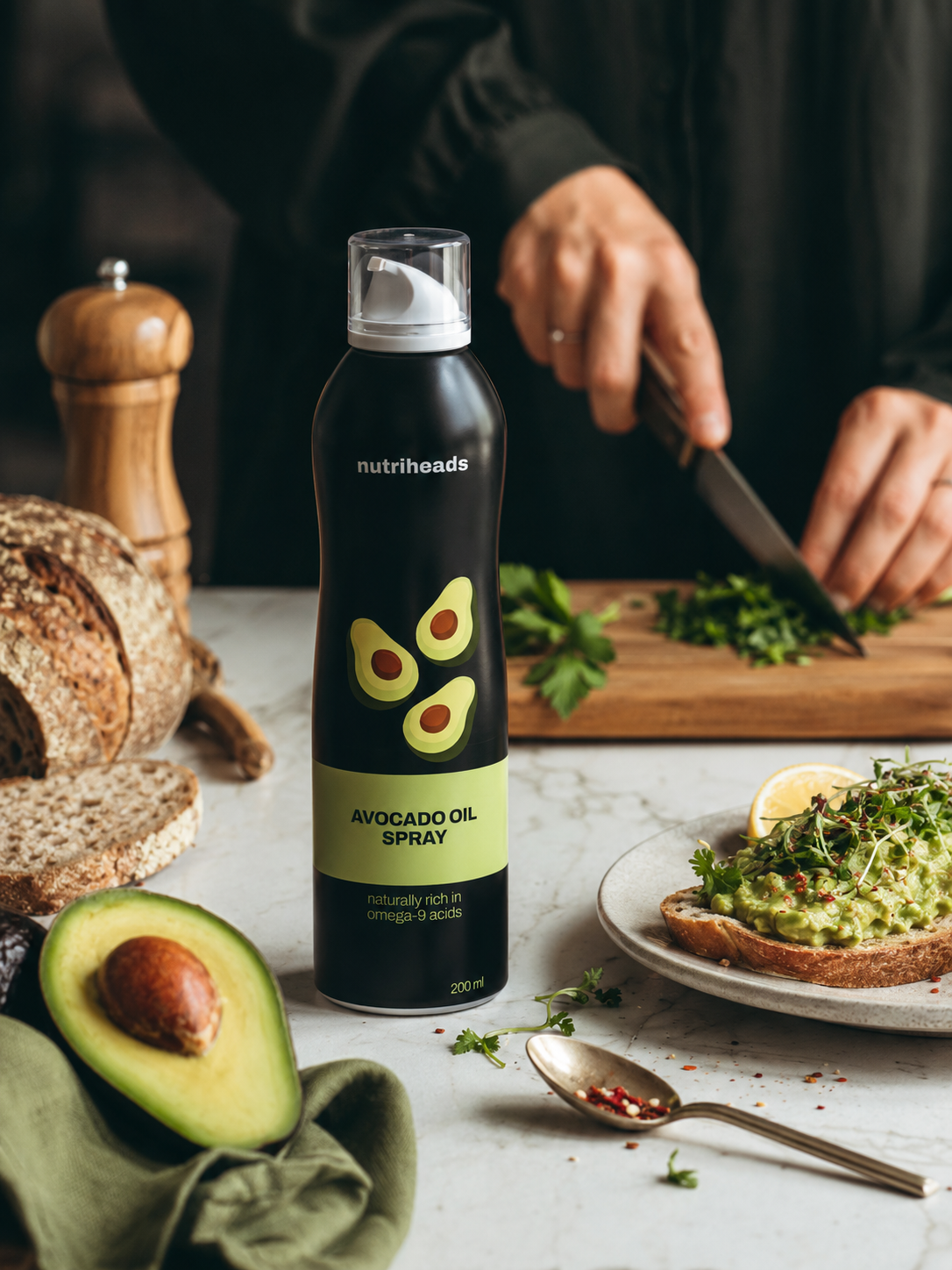 Nutriheads Avokádový olej ve spreji 200 ml